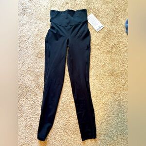Lululemon size 2 black base pacer run tight. 25” brand new with tags